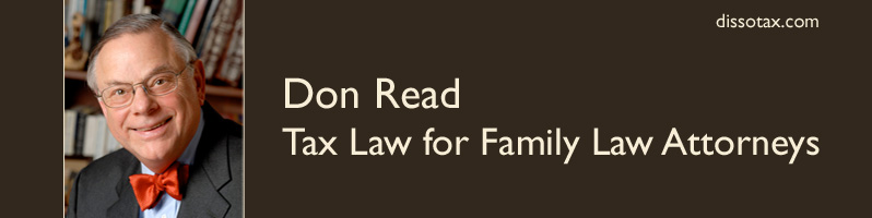 Don Read, Tax Law for Family Law Attorneys